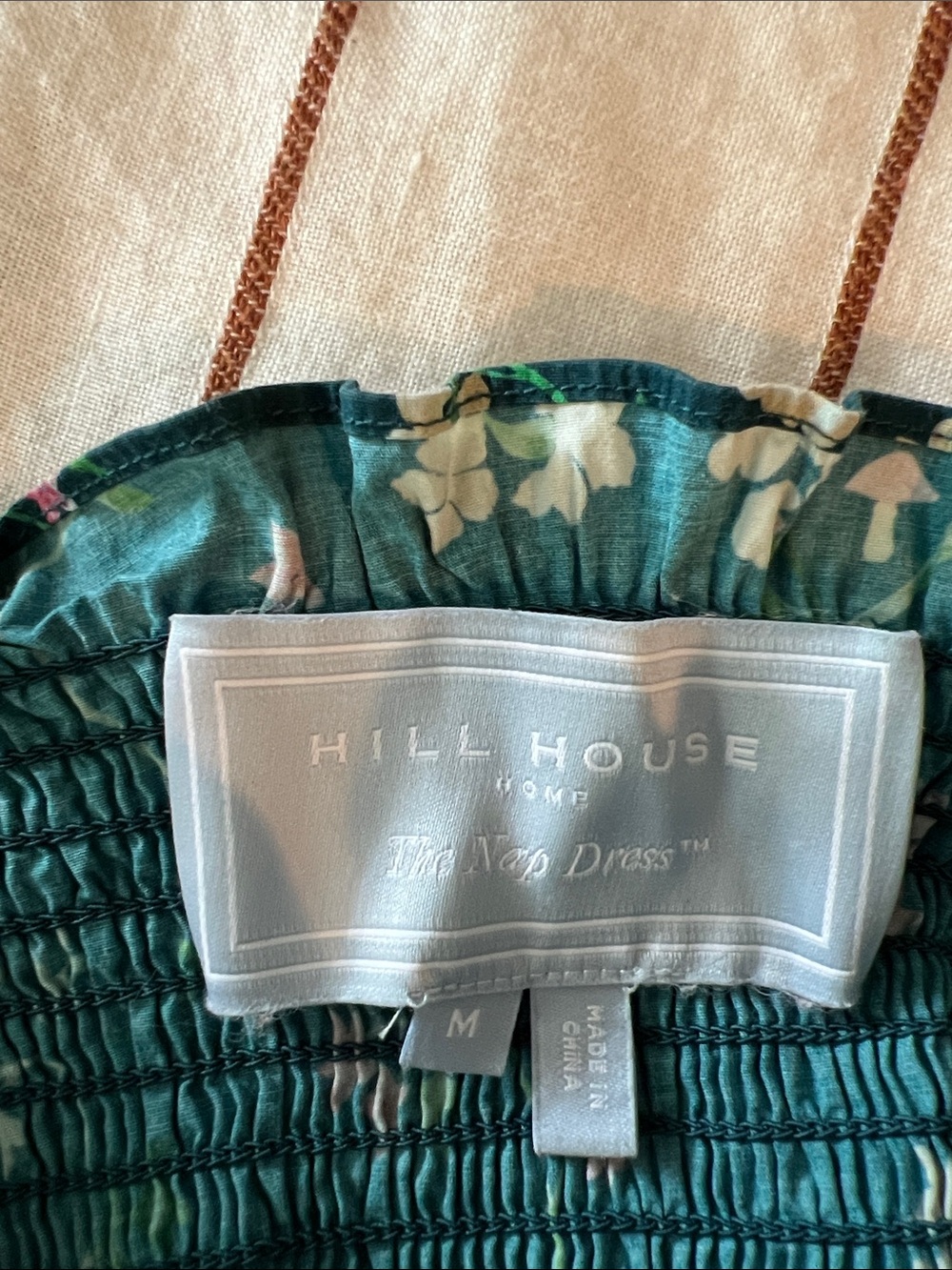 Hill House Dark Green Floral Ruffle-Strap Midi Dress - Picture 3 of 3